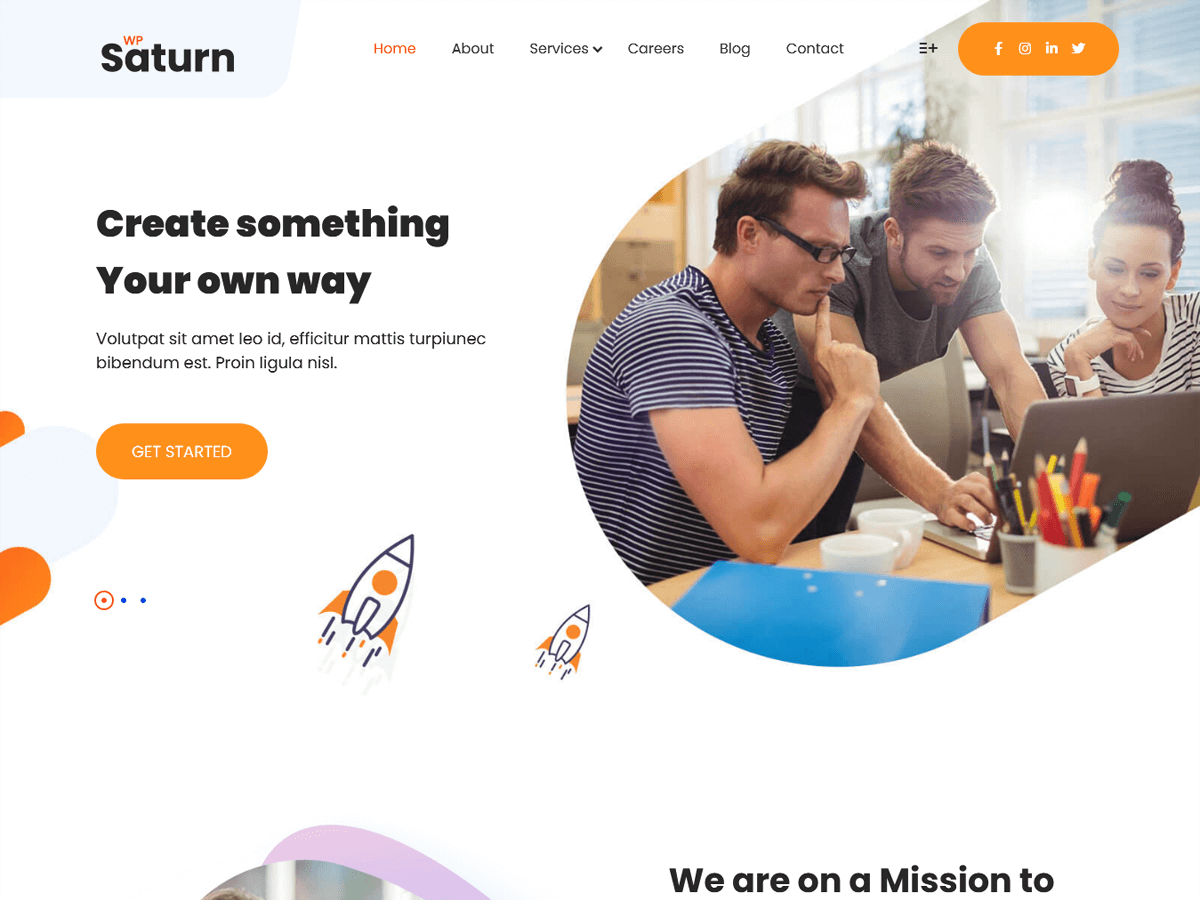 saturnwp theme websites examples