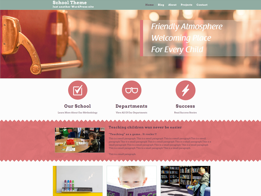 School website example screenshot