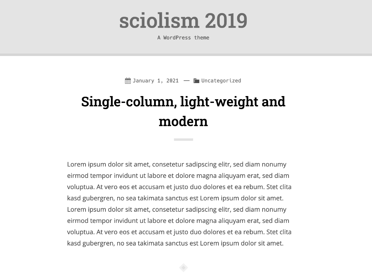 sciolism-2019 theme websites examples