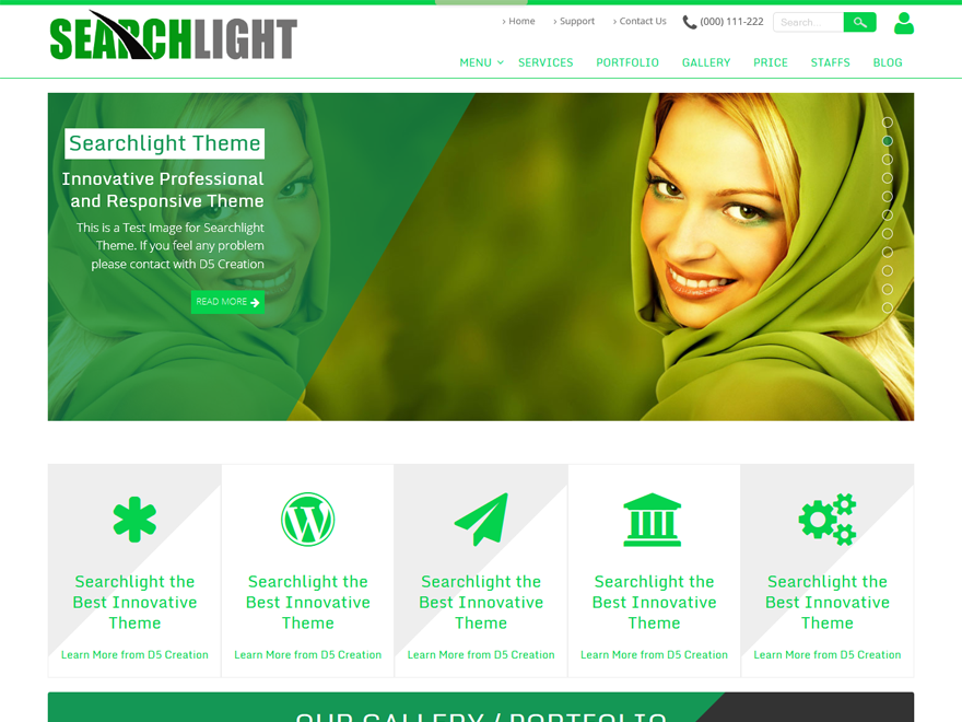 searchlight-extend theme websites examples