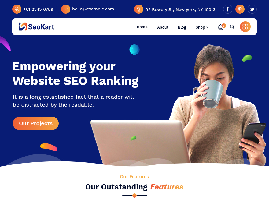 seokart theme websites examples