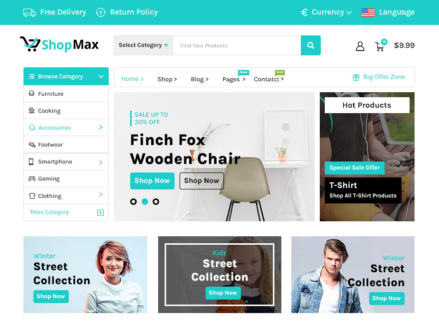 shopmax theme websites examples