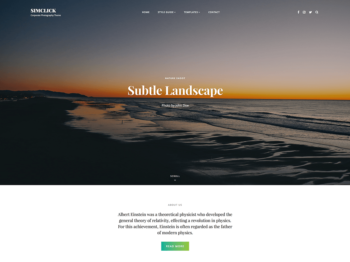 simclick theme websites examples
