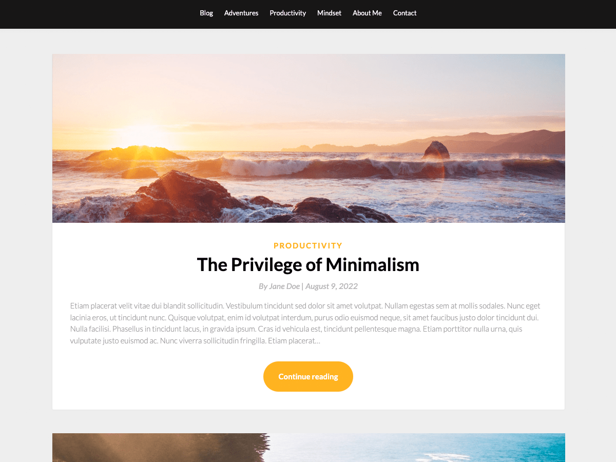 simpleblogily theme websites examples
