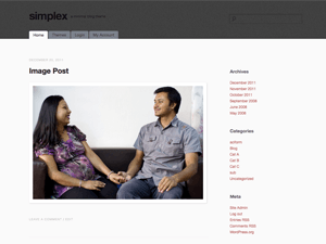 simpleX website example screenshot