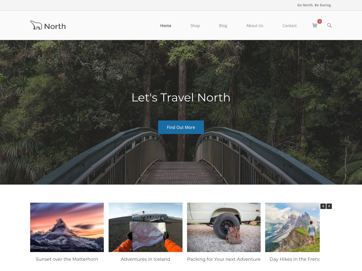 SiteOrigin North website example screenshot