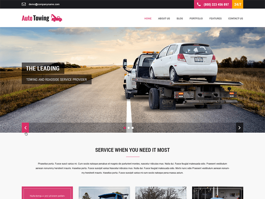 skt-towing theme websites examples