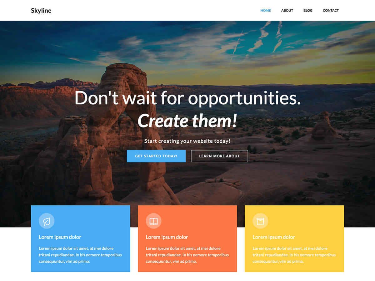 skyline-wp theme websites examples