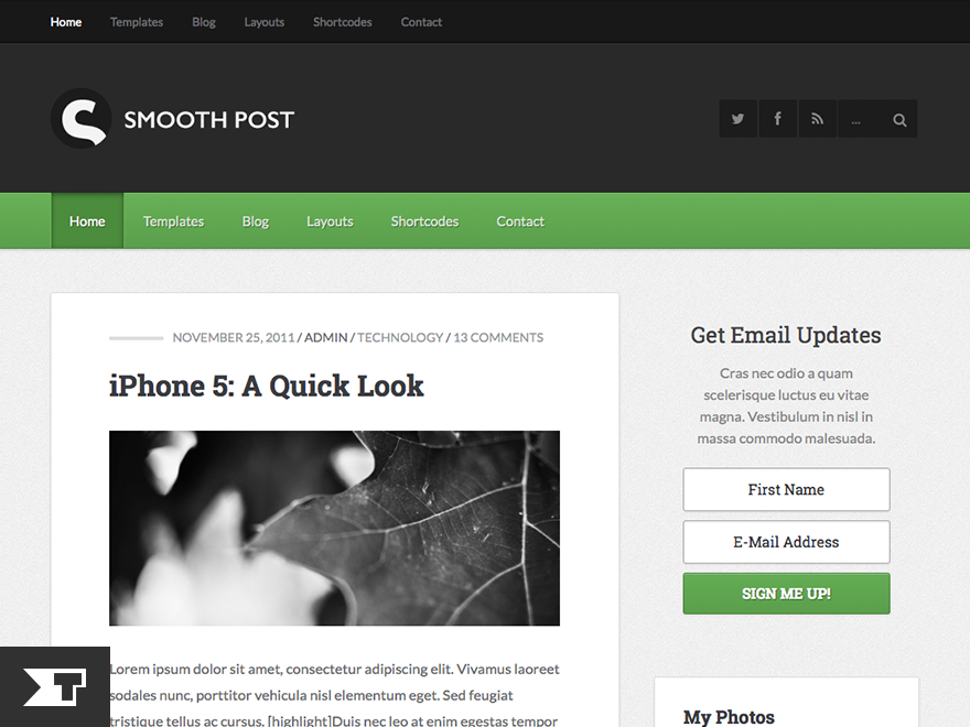smoothpost2 theme websites examples