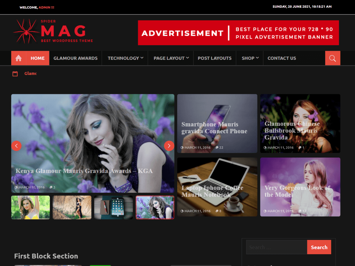 spidermag theme websites examples