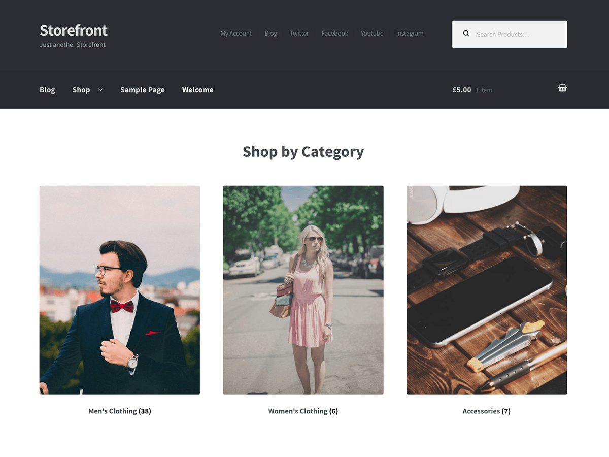 Storefront WordPress theme, websites list used Storefront theme Storefront theme websites examples
