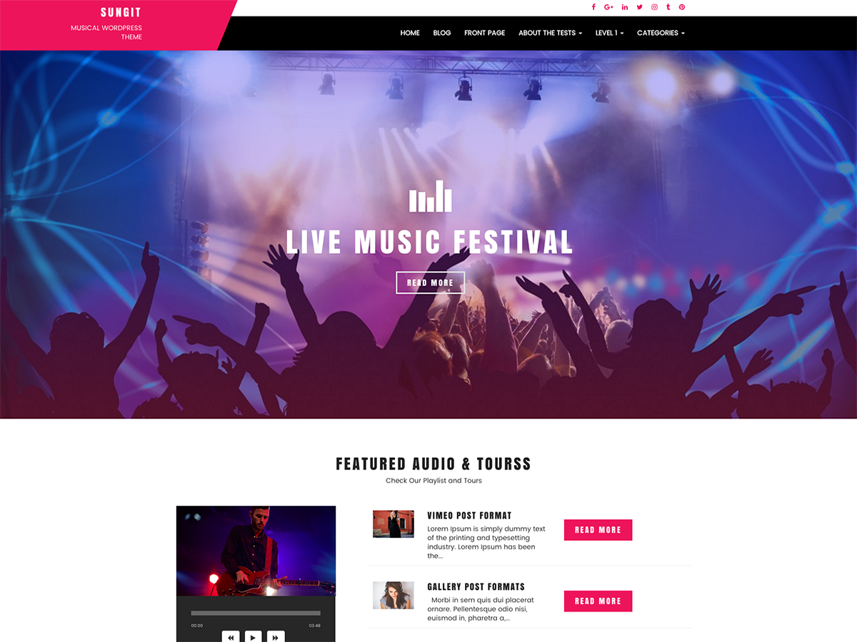 sungit-lite theme websites examples