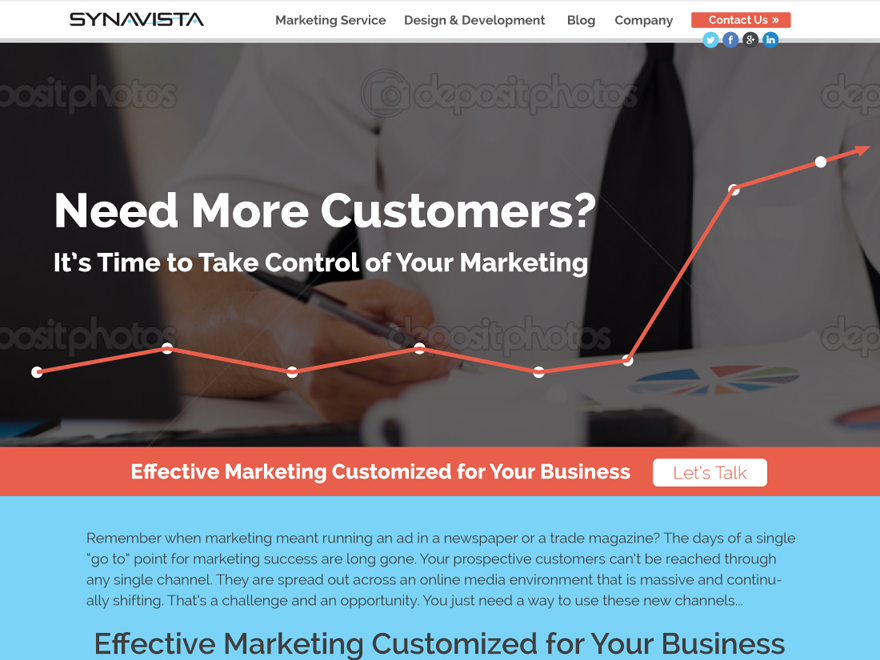 synavista-parallax theme websites examples