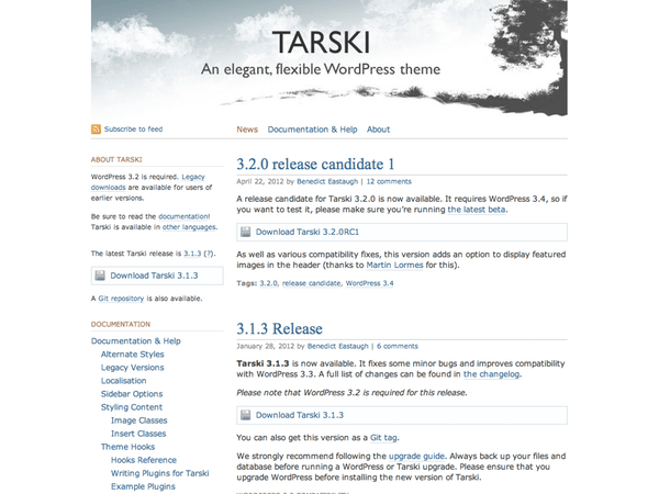 Tarski website example screenshot
