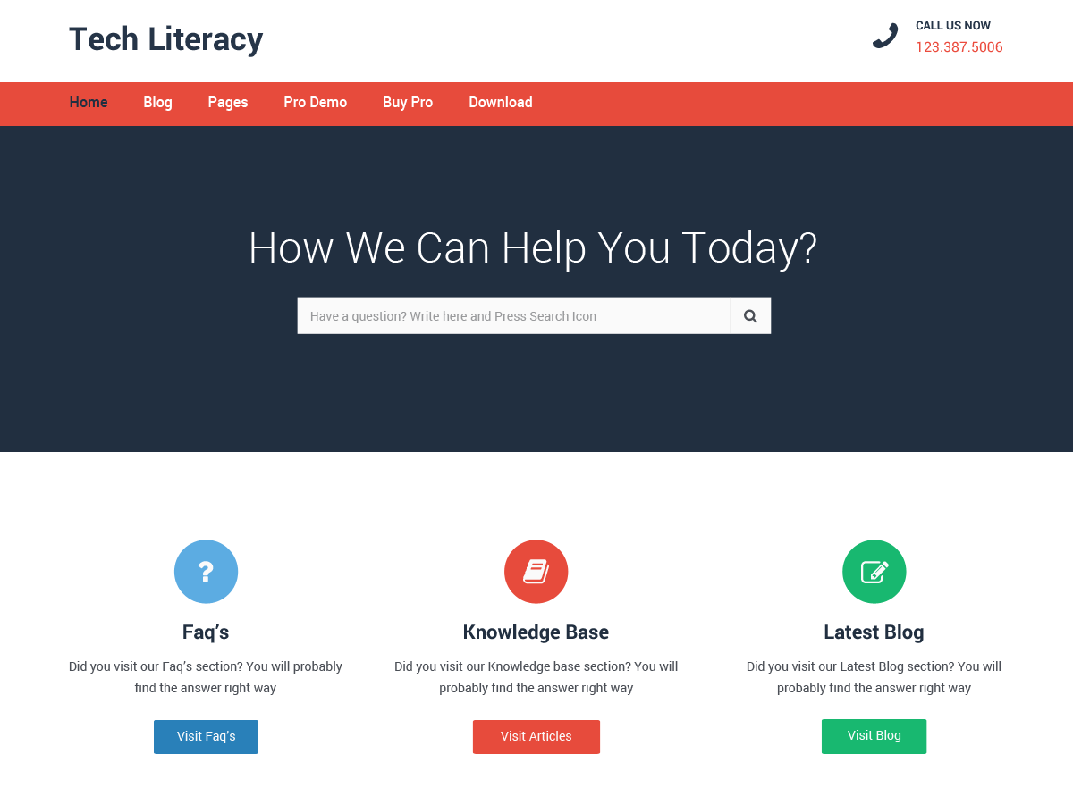 tech-literacy theme websites examples