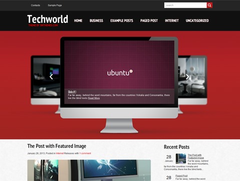 Techworld theme websites examples