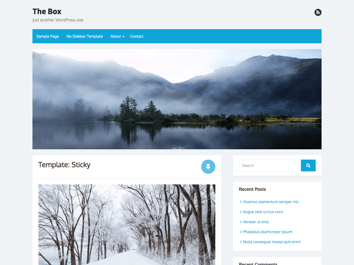 The Box website example screenshot
