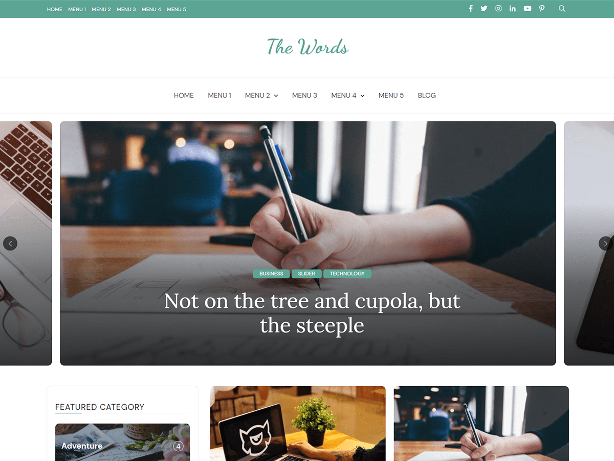 the-words theme websites examples