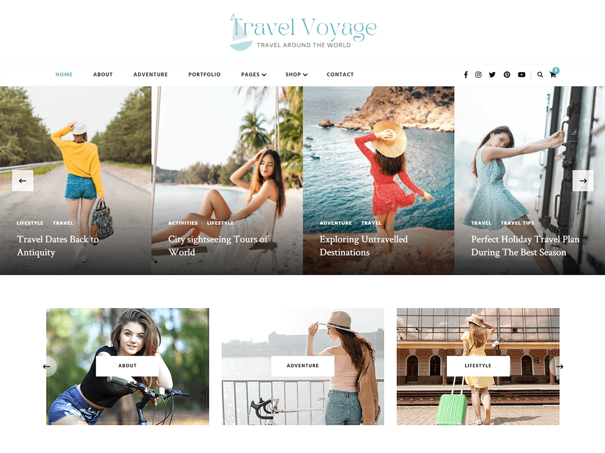 travel-voyage theme websites examples