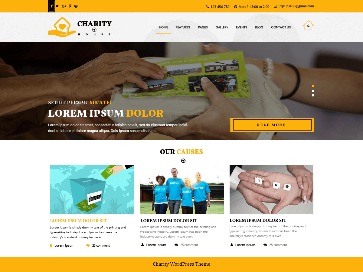 ts-charity theme websites examples