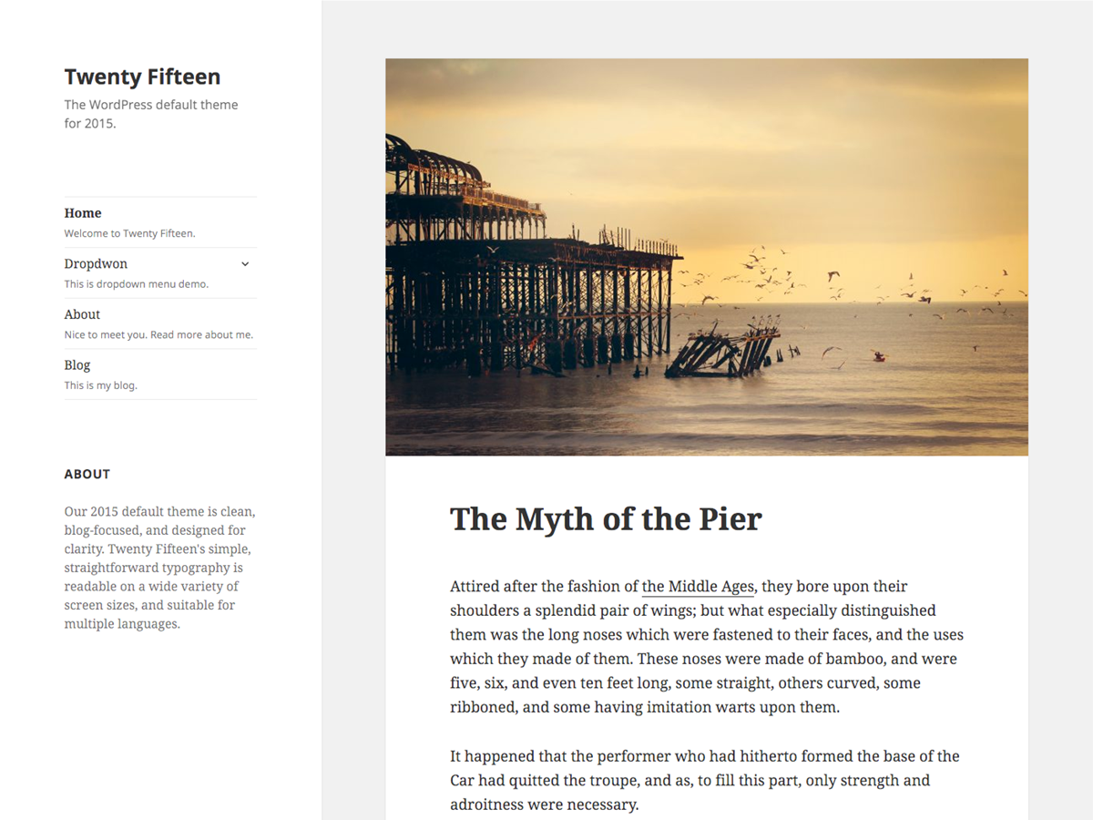 Twenty Fifteen website example screenshot