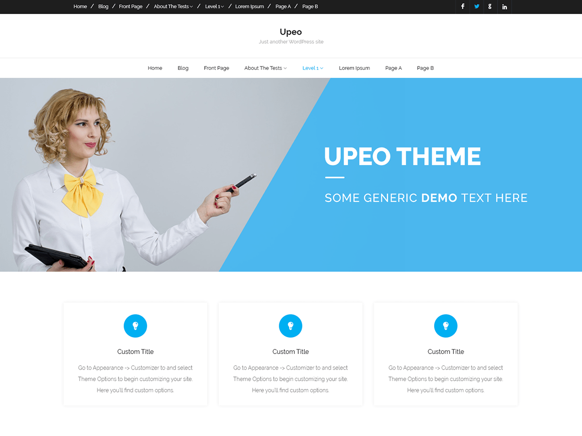 upeo-grid theme websites examples
