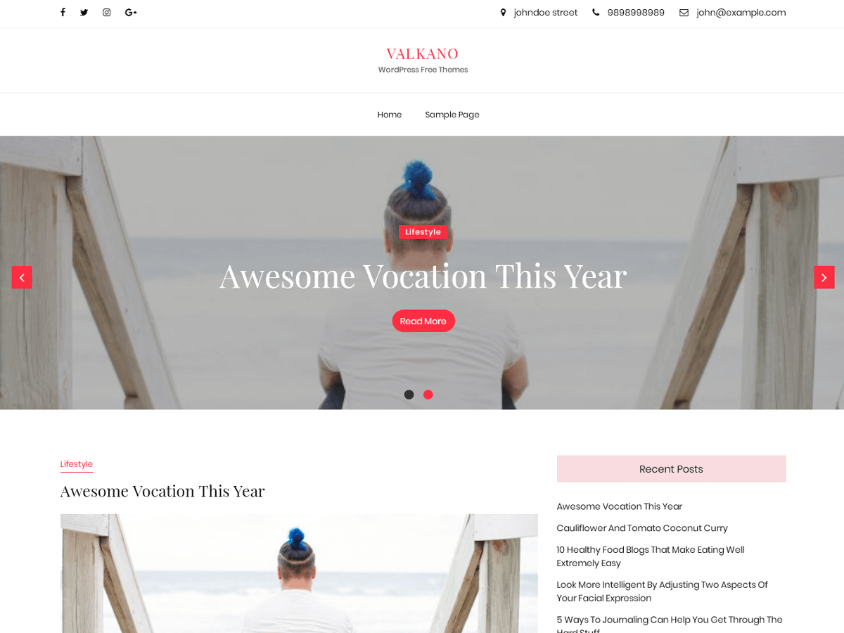 valkano theme websites examples