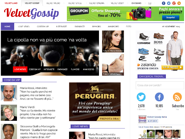 Velvet WordPress theme, websites list used Velvet theme Velvet theme websites examples