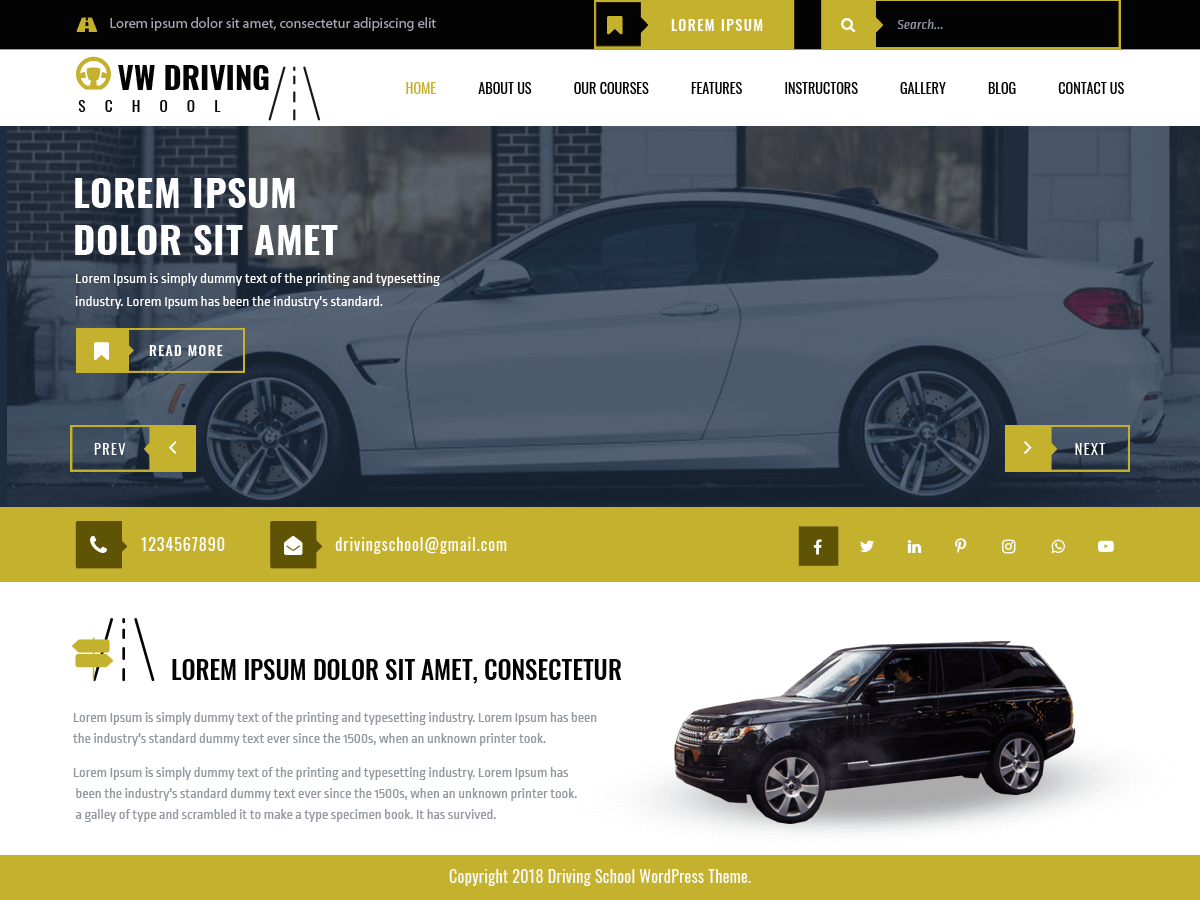 vw-driving-school theme websites examples