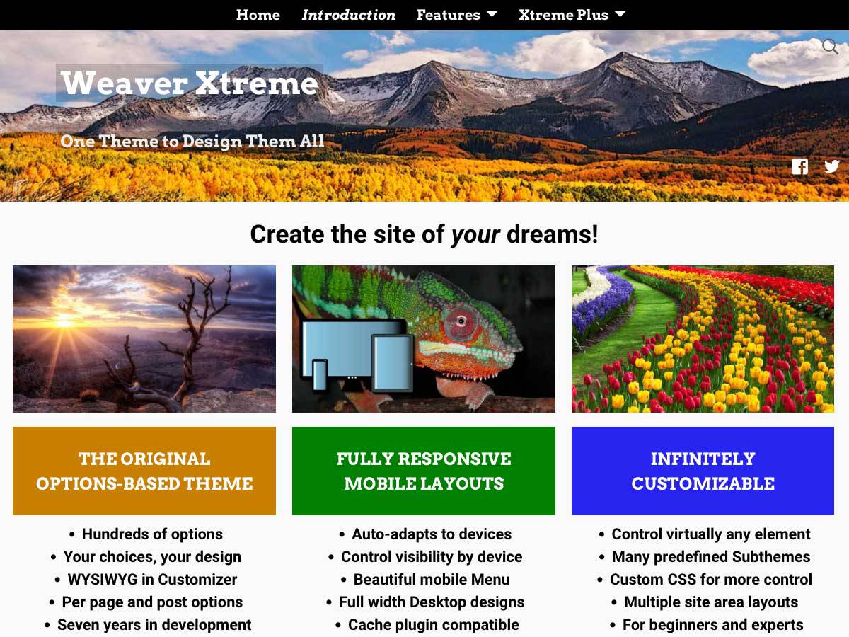 Weaver Xtreme website example screenshot