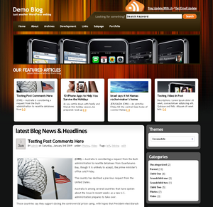 xeromobile theme websites examples