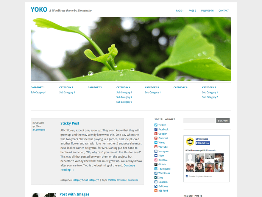 Yoko theme websites examples