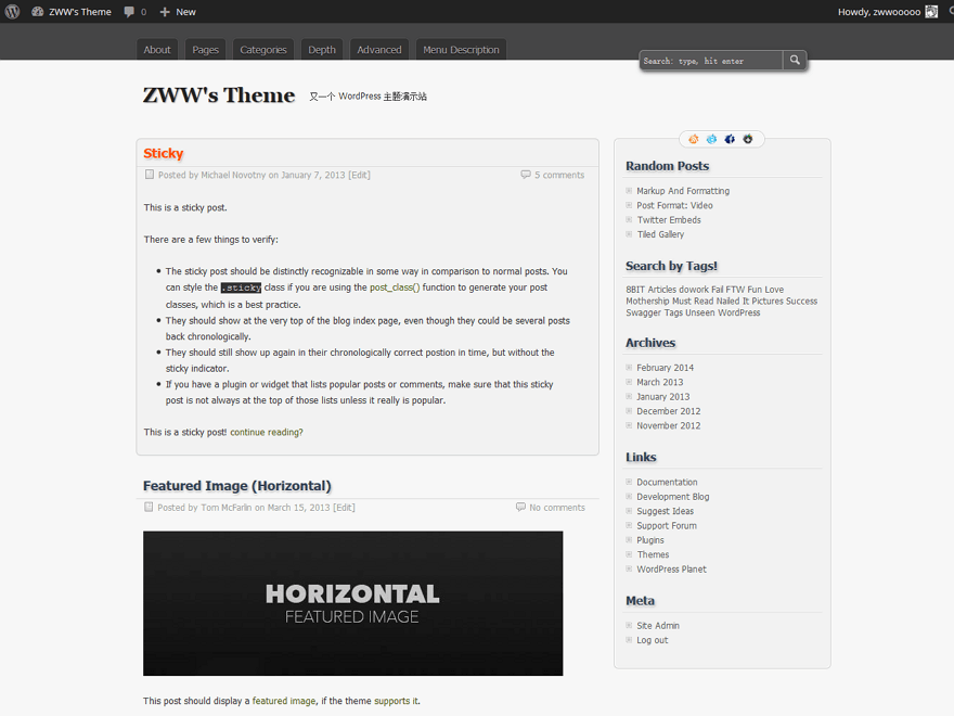 zBench website example screenshot