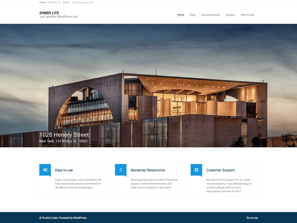 Zoner Lite website example screenshot