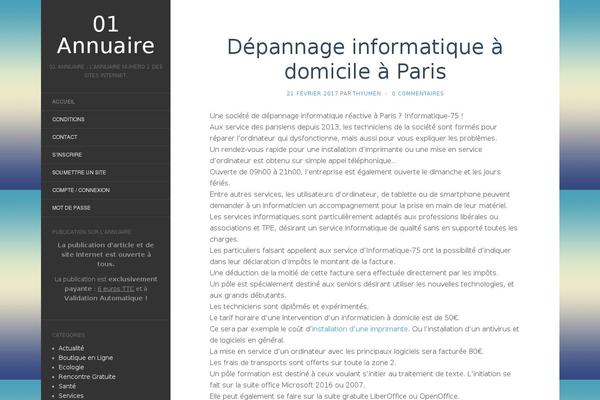 01-annuaire.net site used Flat