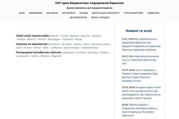 Site using WP News feed widget plugin
