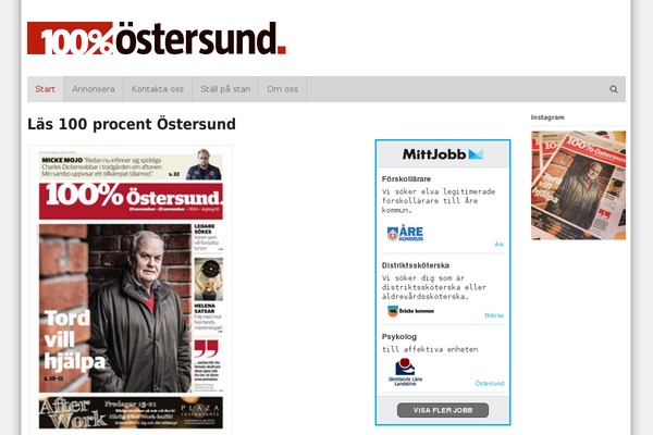 100procentostersund.se site used Mittmedia