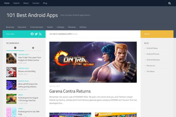Hueman Child theme site design template sample
