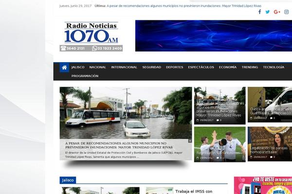 1070noticias.com.mx site used Patricia Lite