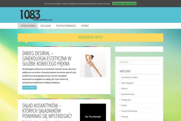 Blueblog theme site design template sample