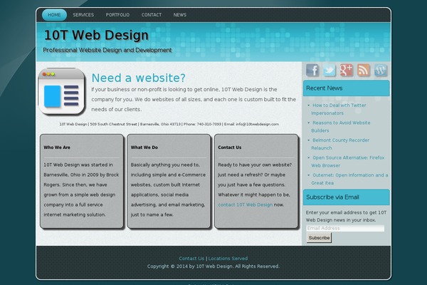 10twebdesign.com site used Tentco