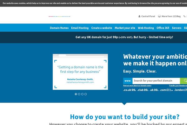 123-reg theme websites examples