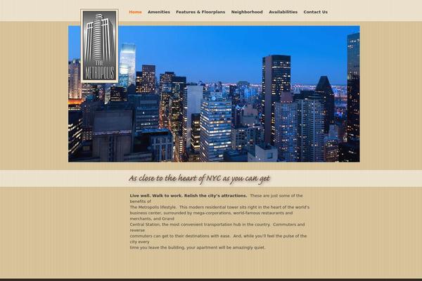 Metropolis theme site design template sample