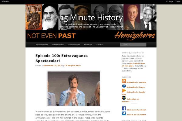 15minutehistory.org site used Podcasts