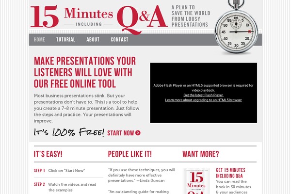 15minutesincludingqanda.com site used 15minutes