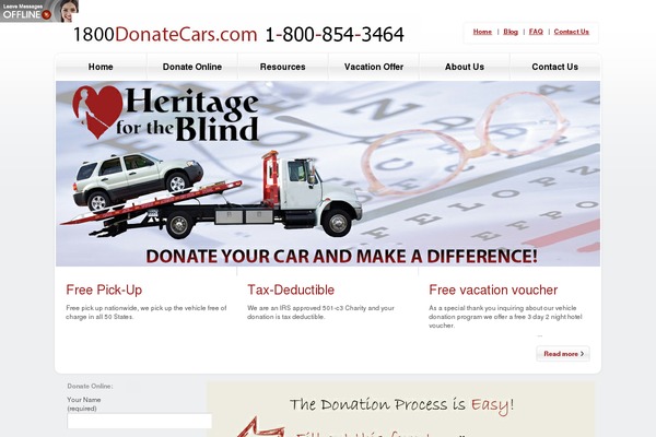 1800donatecars.com site used Theme1256