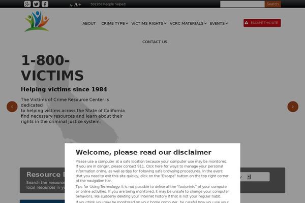 1800victims.org site used Victims_v2