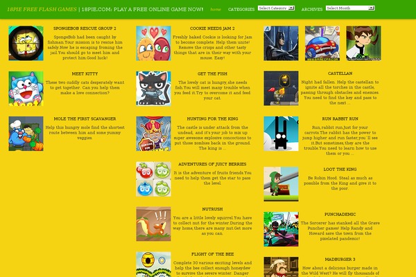 18pie.com site used Foliogrid_yellow