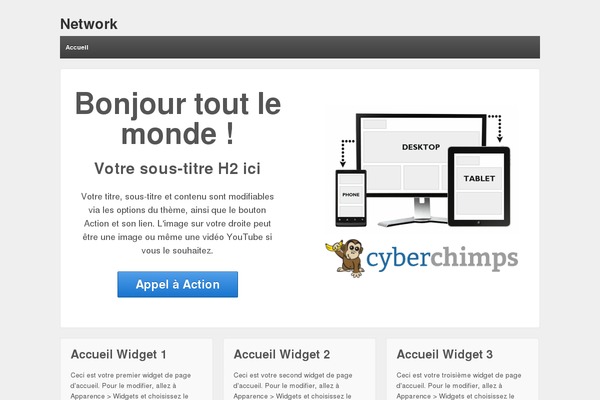 Responsive theme site design template sample