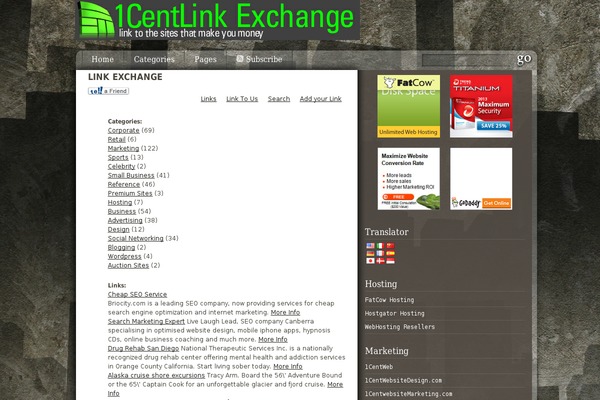 1centlinkexchange.com site used Urbanelements